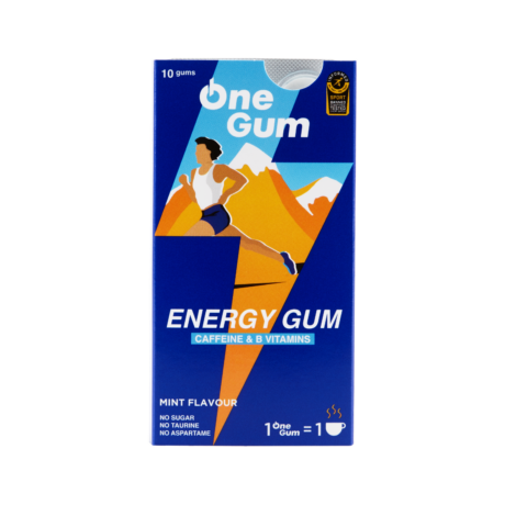 OneGum sportrágó koffeinnel és vitaminokkal
