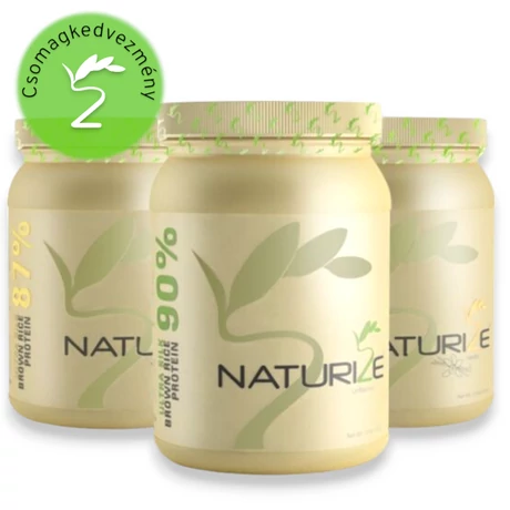 Naturize 3 darabos vegyes csomag vaníliás és natúr barnarizs-fehérjepor