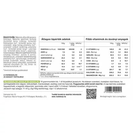 Naturize Sport Junior Plus (13 superfood, 42% fehérje, csoki torta íz)